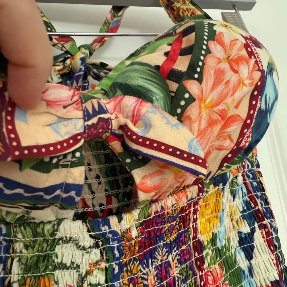 Tropical Patchwork Maxi Dress - Picture 2 of 6